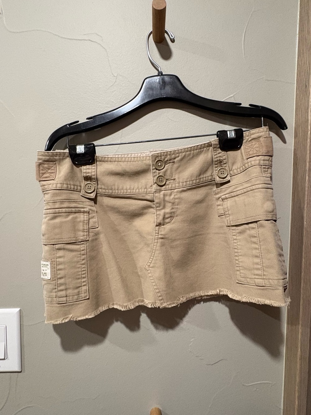 Vintage Abercrombie Beige Cargo Mini Skirt